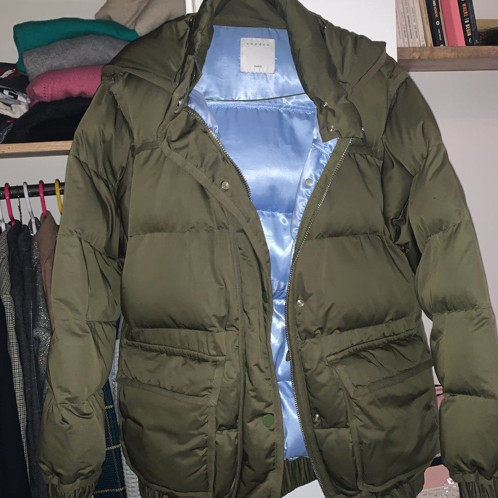 SANDRO Oversized quilted jacket